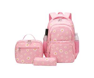 Zaino Scolastico Per L'istruzione Primaria - 510 G Bellissimo Set Di Zaino E Borsa Per Il Pranzo Per L'istituto | Attrezzatura Per Con Stampa Floreale, Per Studenti, Adolescenti, Bambini E Giova