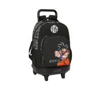 DRAGON BALL - Zaino grande con ruote, compatto, rimovibile, ideale per bambini di diverse età, comodo e versatile, qualità e resistenza, 33 x 22 x 45 cm