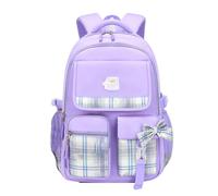 Zaino scolastico stampato cartone animato grande capacità di riduzione del carico dei bambini zaino traspirante resistente allo sporco, Viola