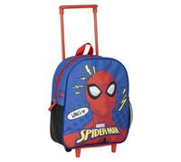 Zaino scolastico stile trolley Spiderman - Colore blu - 25x10x29 cm - Zaino trolley in poliestere - Include tacchetti antiscivolo