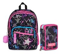 Zaino Scuola 2 Scomparti Seven SJ Ever Star Drafts + Astuccio 3 zip - 2026/2027