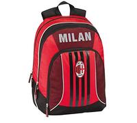 ZAINO SCUOLA AC MILAN 3 SCOMPARTI 32X43X23cm PRODOTTO UFFICIALE