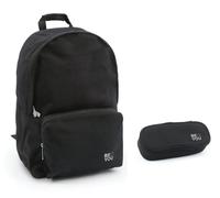 Zaino Scuola Be You 22 Nero Black + Astuccio Ovale zip