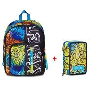 Zaino Scuola Doppio Scomparto Writer Boy Seven SJ Ever + Astuccio 3 zip completo