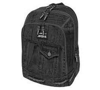 Zaino scuola Dream TintaUnita Jeans Nero capacità 28 litri schienale imbottito spallacci regolabili in poliestere resistente e capiente