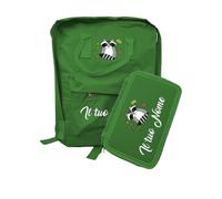 Zaino Scuola e Portapastelli Personalizzati Con Nome e Procione Bambini Materna Elementari Asilo Medio Unisex Zainetto Cartella Porta Pastelli Bimbo Bimba Gita Viaggio Borsa Studenti Made in Italy
