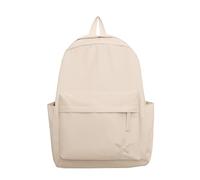 Zaino Scuola Elementare Bambina - Zaino per Studenti Street Trend Semplice Tinta Unita Casual Borsa A Tracolla Versatile Borsa da College di Grande capacità (White One Size)