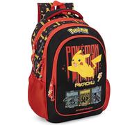Zaino Scuola Elementare Bambini 43x33x15 cm - Multitasche Per Pokemon Fan - Schienale Ergonomico, Spallacci Imbottiti, Tasche Porta Borraccia, Grande Capacità e Design Brillante
