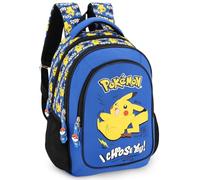 Zaino Scuola Elementare Bambini 43x33x20 cm - Multitasche Per Pokemon Fan - Schienale Ergonomico, Spallacci Imbottiti, Tasche Porta Borraccia, Grande Capacità e Design Brillante