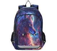 Zaino scuola elementare con lupo nebulosa per bambini borse per libri per ragazzi asilo robusto impermeabile leggero durevole