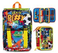 Zaino Scuola Estensibile Mitama Bambino+Astuccio con Contenuto