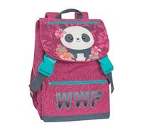 Zaino Scuola Estensibile WWF Flowers Panda Fucsia Bambina Portachiave Omaggio
