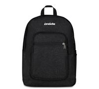 Invicta Zaino Scuola Jelek Shine, Nero, 34 L, Effetto brillantini, Doppio Scomparto, Tasca interna con organizer, Tasca porta pc, Tasca portaborraccia, Scuola media e superiore, Ragazza