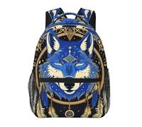 Zaino Scuola Leggero Borse da Scuola Boho Totem Native American Wolf Dream Catcher Facile da pulire Zaino da Escursionismo per Campeggio Ragazze Uso giornaliero 29X40cm