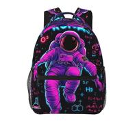 Zaino Scuola Leggero Borse da Scuola Space Astronaut Outer Space Chemical Formula Art Unisex Zaino per Bambini per Uomo Esterni Scuola Materna 29X40cm
