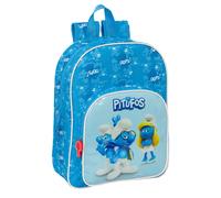 Zaino Scuola Los Pitufos Azzurro 26 x 34 x 11 cm