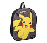 Zaino scuola materna Pokémon Pikachu Ragazze Ragazzi Personalizzato con Nome Zaino Bambini con tasca anteriore Kita Asilo, Pikachu - 3D