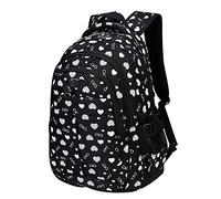 Zaino Scuola Media Elementare Primaria Ragazza Zaini per La Scuola Daypack Zaino Diario Scuola Superiore Secondaria Liceo Borsa Zainetto Scuola Donna Zainetti Zaini Scuola Università Libri Grande Nero