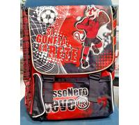 zaino scuola milan + orologio - rossonero 4ever - elementari - 8051191220038
