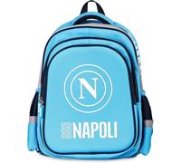 Zaino Scuola Napoli Rotondo 4 Tasche Dimensioni 32x40x24 20L con Borraccia Omaggio + Portachiavi in Regalo