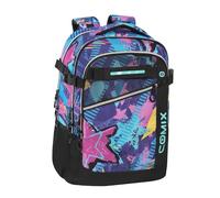 Franco Cosimo Panini Comix Zaino Organizzato con Sistema WBS Weight Balance 2.0, Multicolore, Spallacci Ergonomici Memory Foam