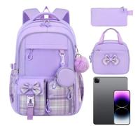 Zaino Scuola Per Bambine Set Da Viaggio 3 Pezzi Con Portapranzo E Astuccio