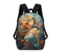 Zaino scuola per bambini stampato 3D Galactic Rhino Profile-5 con grande capacità, borsa da viaggio e libri, zaino alla moda, zaino casual per bambini, Stile 16., 17"