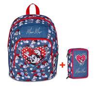 ZAINO SCUOLA SEVEN 3 SCOMPARTI MINNIE + ASTUCCIO 3 ZIP