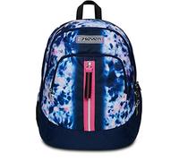Zaino Scuola Seven Advanced - CLOUDY SHAPES - Blu Rosa - Zaino Doppio Scomparto con USB PLUG - Tasca Porta Borraccia