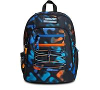 Zaino Scuola Seven Advanced - Melt Boy Ragazzo - Nero, Blu - Doppio scomparto con Speaker wireless - Tasca porta borraccia