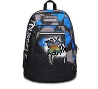 Zaino Scuola Seven Advanced - Yourself Boy Ragazzo - Nero - Doppio scomparto con LED - Tasca porta borraccia