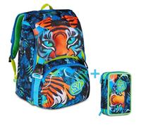 Zaino Scuola Seven SJ Sdoppiabile Big Gang Air Tiger + Astuccio 3 zip