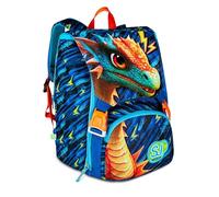 Zaino Scuola Sj boy Dragon Glide Drago alato estensibile By Seven per elementare Bambino + 7 penne a scatto e portachiave pailettes
