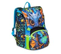 Zaino Scuola Sj boy Led Look Drago estensibile By Seven per elementare Bambina + 7 penne a scatto e portachiave fischietto