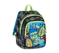 SJ GANG STYLE JAM GANG Zaino Scuola Advanced SOFT POUCH BOY, Nero, 29L, Doppio Scomparto, Applicazione zainetto 3D su tasca frontale, Tasca laterale portaborraccia, Scuola elementare, Bambino