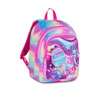 SJ GANG STYLE JAM GANG Zaino Scuola Advanced SOFT POUCH GIRL, Multicolore, 29L, Doppio Scomparto, Applicazione zainetto 3D su tasca frontale, Tasca laterale portaborraccia, Scuola elementare, Bambina
