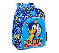 Zaino Scuola Sonic Speed 26 x 34 x 11 cm Azzurro