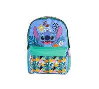 Zaino Scuola Stitch Tropical - Adattabile al carrello - Spallaccio imbottito - Scomparto portapacchi. - Interno completamente foderato e personalizzato - 42 X 31 X 13,5 CM, multicolore, M, Casual