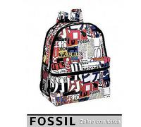 Zaino scuola / tempo libero fantasia multicolore con 2 tasche 44x34x14 cm idea