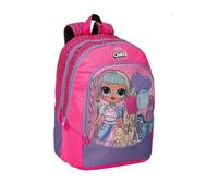 Zaino Scuola tondo compatibile con Lol Surprise per bambine ragazze scuola primaria - 3 Scomparti zip + kit scrittura penne cancellabili
