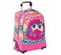 Zaino Scuola Trolley Seven Facce Da Sj Gang Girl Rosa 3 Ruote Ragazza Bambina