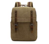 Zaino scuola vintage tela canvas rucksack backpack tablet viaggio porta pc