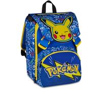 Seven Zaino Scuola Estensibile Big Pokemon, Blu, 24L, Espandibile tramite zip, Tasca frontale, Tasca laterale portaborraccia, Scuola elementare, Bambino, Bambina