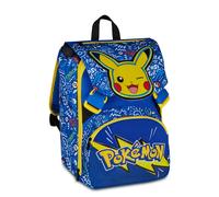 Seven Zaino Scuola Estensibile Big Pokemon, Blu, 24L, Espandibile tramite zip, Tasca frontale, Tasca laterale portaborraccia, Scuola elementare, Bambino, Bambina