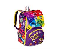 Seven Inside Out 2 Zaino Doppio Scomparto Estensibile,Viola, Maxi Capienza, Schienale Preformato, Zaino Scuola Elementare e Media, Bambina e Ragazza