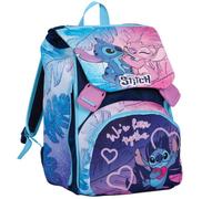 Seven Zaino Doppio Lilo & Stitch Scomparto Estensibile, Lilla, Maxi Capienza, Schienale Preformato, Bambina, Scuola Elementare