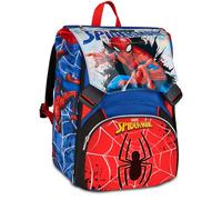 Seven Zaino Scuola Estensibile Big Spiderman, Blu, 24L, Espandibile tramite zip, Tasca frontale, Tasca laterale portaborraccia, Scuola elementare, Bambino