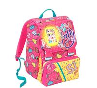 ZAINO SDOPPIABILE - SJ GIRL fuxia fluo - Product Code: 2C2001805-382 rosa fluo e giallo