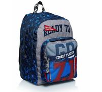 ZAINO seven OUTSIZE 33 litri STREET PLAYER scuola BLU -ultra rinforzato