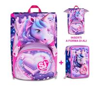 ZAINO SEVEN SJ GANG ESTENSIBILE BIG PIXIE UNICORN + ASTUCCIO 3 ZIP